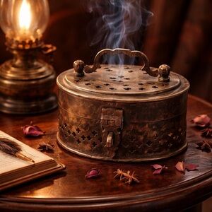 Vintage Brass Cricket Box